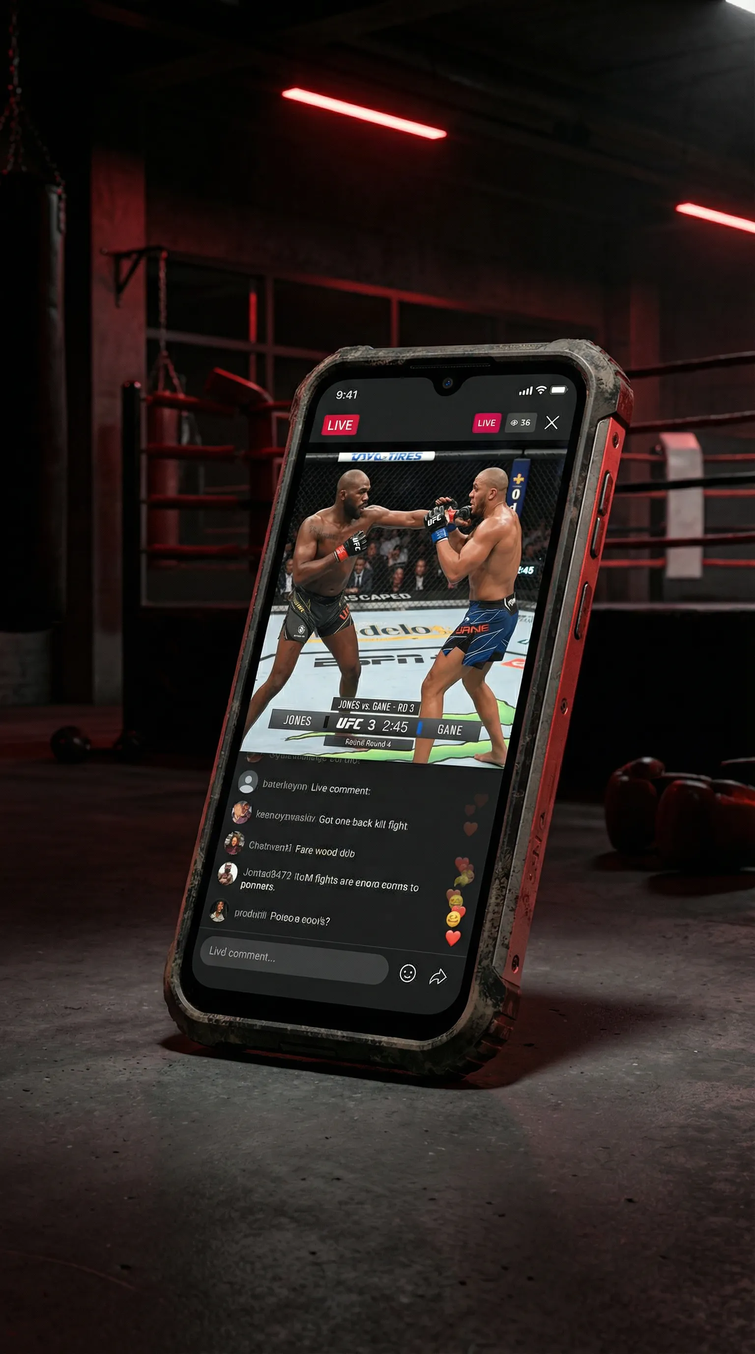 每日大赛 移动端APP格斗直播界面