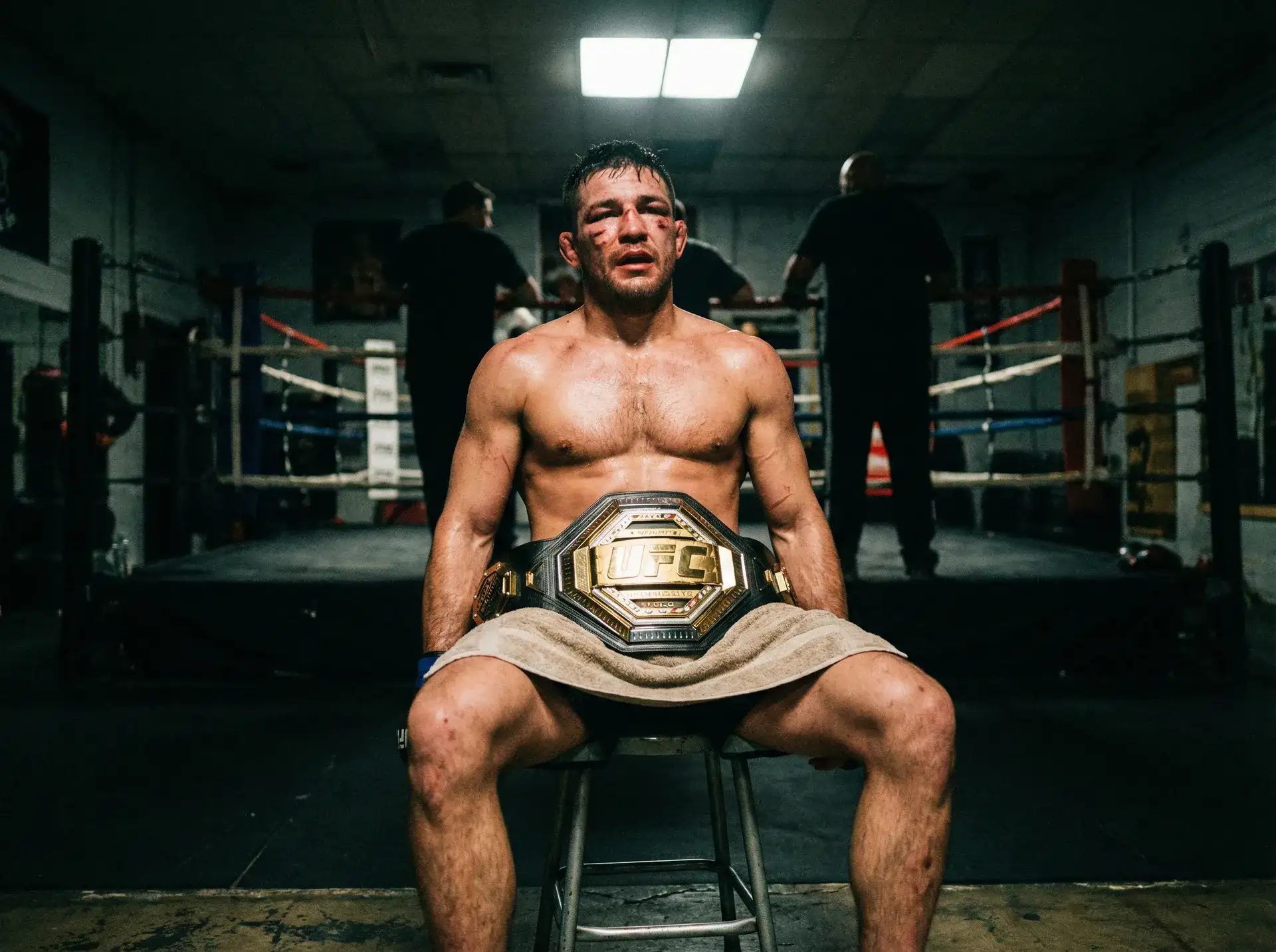 每日大赛 中量级冠军铁血战士坐拥金腰带